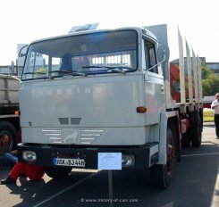 Büssing BS15 L Rungen Aufbau und Hiab Ladekran 1970