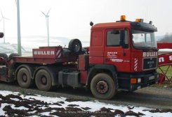 MAN F90 26.362 6x4 Sattelzugmaschine Buller mit Tieflader 1986-1990