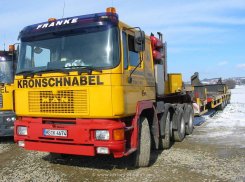 MAN F90 41.502 8x4/4 Schwerlast-Sattelzugmaschine Kronschnabel 1990-1994