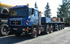 MAN F90 6x4 Sattelzugmaschine Fricke-Schmidbauer mit Kran-Ballast-Auflieger 1986-1994