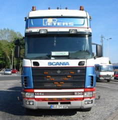 Scania 144G 530 Topline 8x4/4 Schwerlast-Sattelzugmaschine Peters 1995-2001
