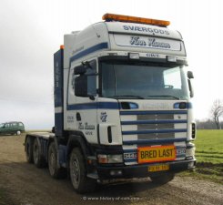 Scania 144G 530 Topline 8x4/4 Schwerlast-Sattelzugmaschine Finn Hansen 1995-2001