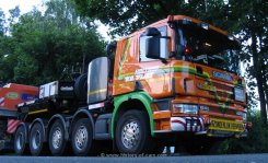 Scania P124G 420 gb10x4/6nz Schwerlast-Sattelzugmaschine V.D.Vlist 1999
